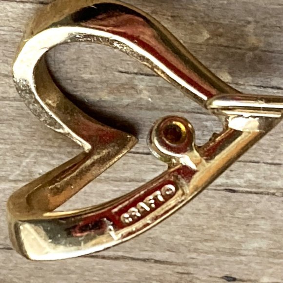 Lovely golden stick pin pair: one genuine opals, the other signed Craft - Picture 8 of 8